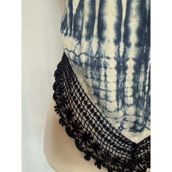 Y2K Guess Crochet Handkerchief Halter Tank Top Size S Tye Die Boho Beach Vaca - Picture 4 of 9